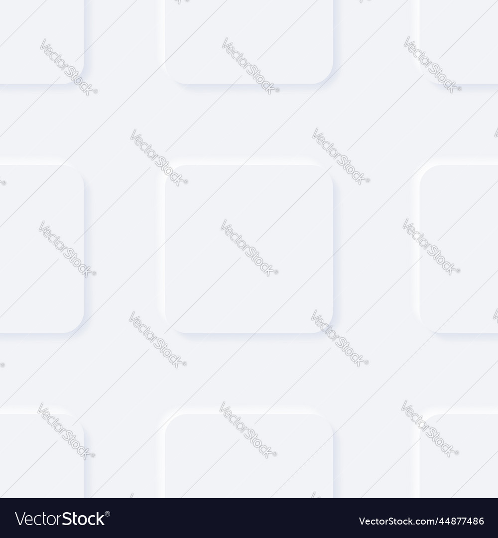 White pattern of raised squares in realistic style vector image White pattern of raised squares in realistic style