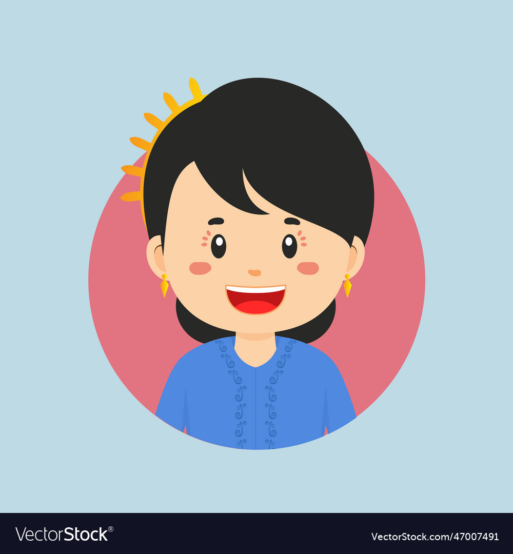Avatar of a west java indonesian character Vector Image Avatar of a west java indonesian character