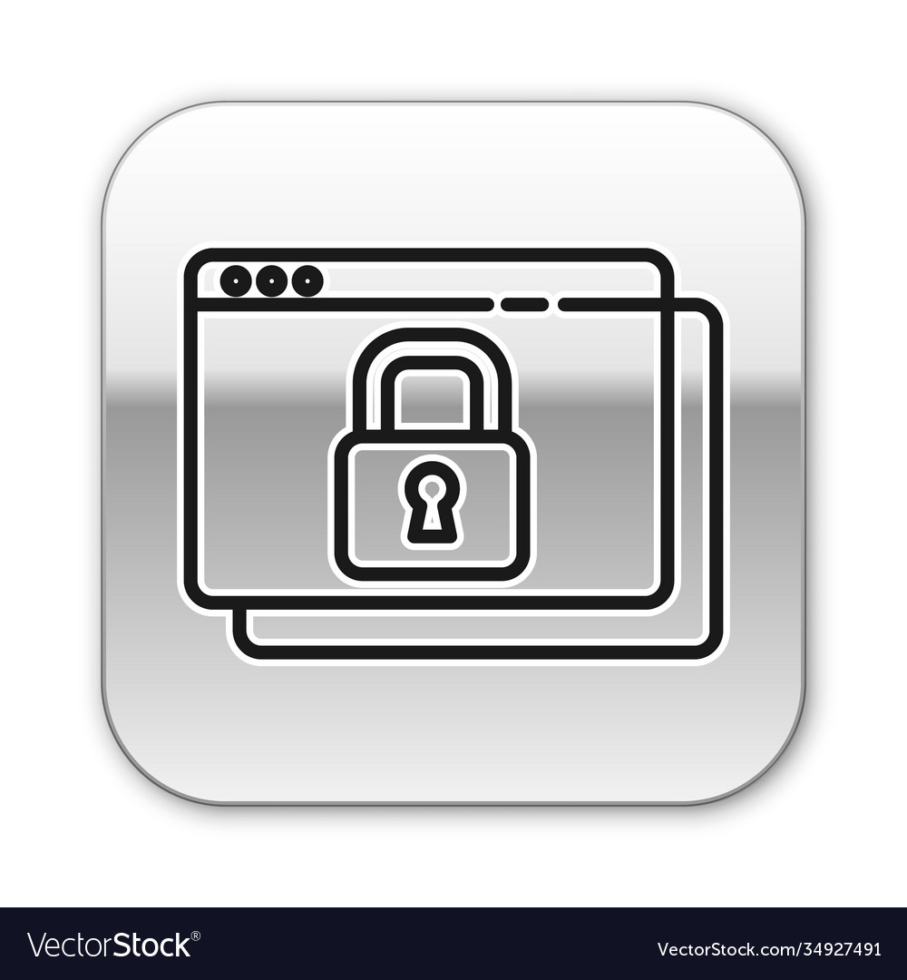 Black line secure your site with https ssl icon vector image Black line secure your site with https ssl icon