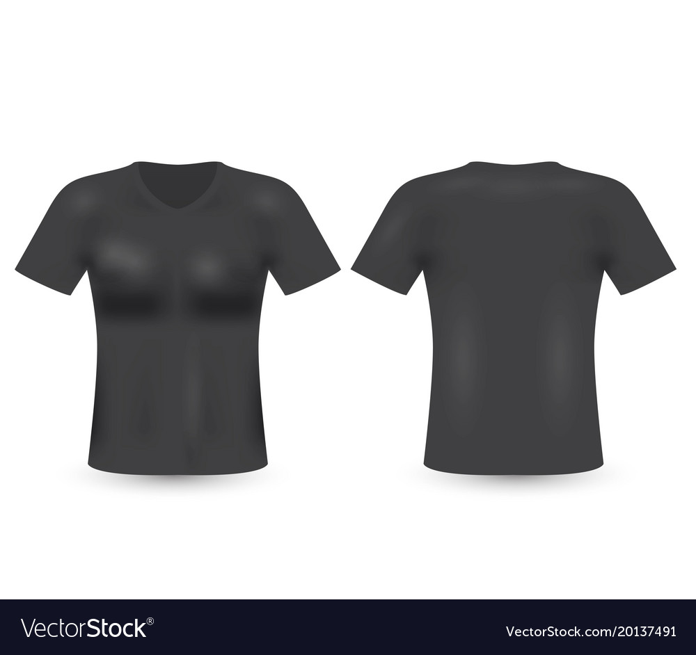 Black Front Tee Shirt Stock Illustration - Download Image Now