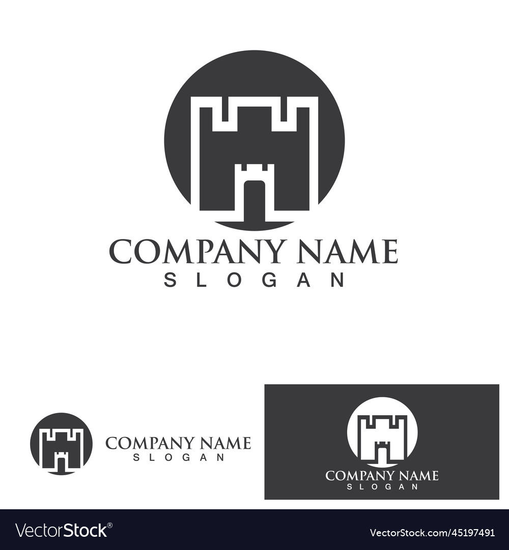 Castle logo symbol design template Royalty Free Vector Image