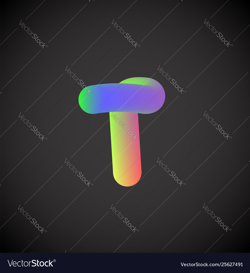 Colorful character from a font set vector image Colorful character from a font set