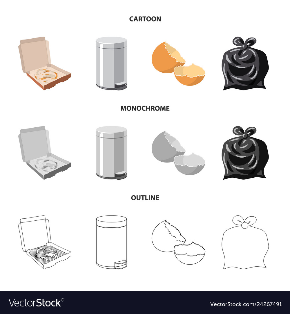 Dump and sort sign set vector image Dump and sort sign set