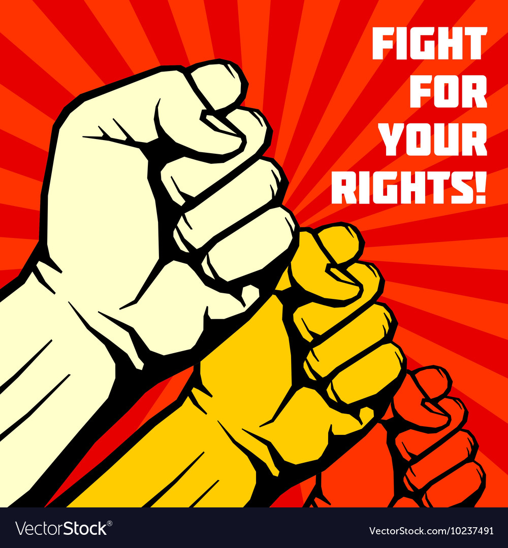 fight-for-your-rights-solidarity-revolution-vector-image