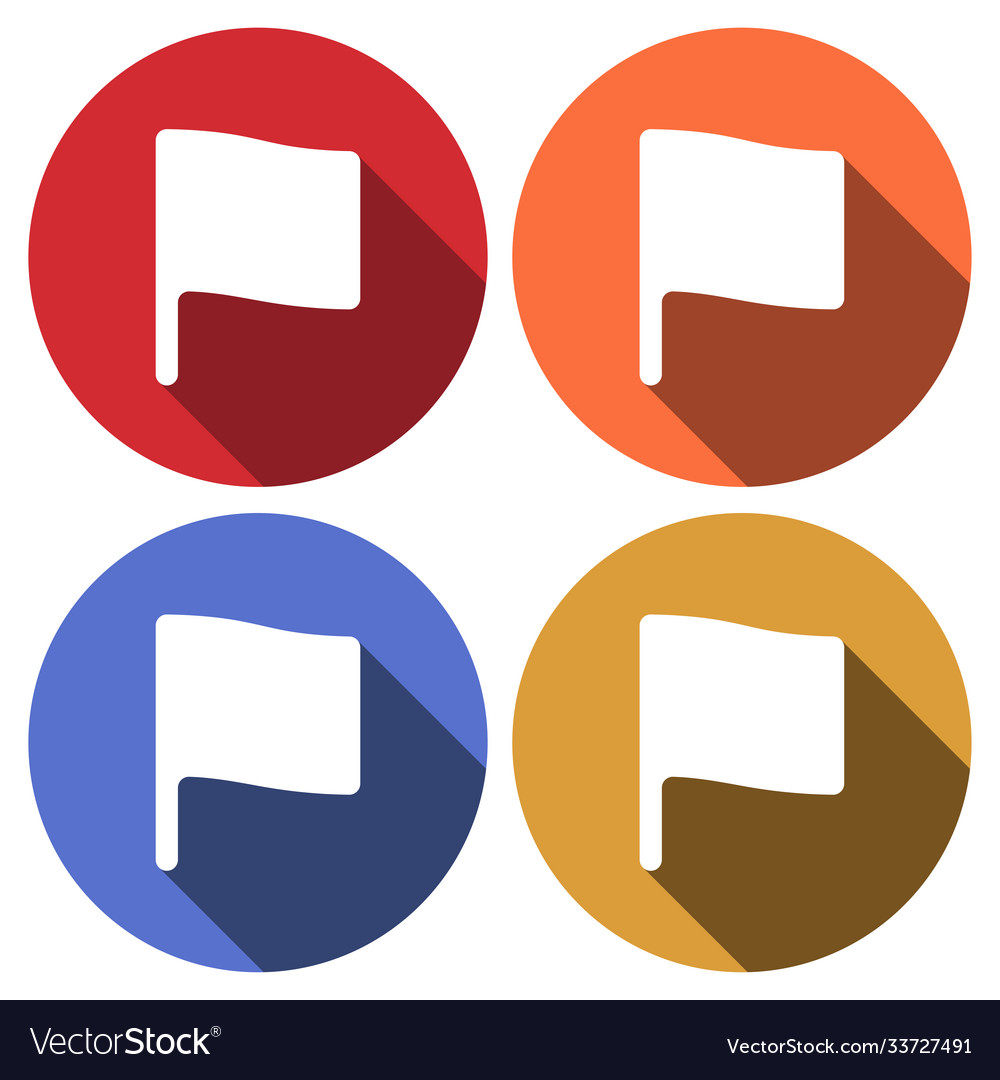 Flag icon location marker symbol flat design style