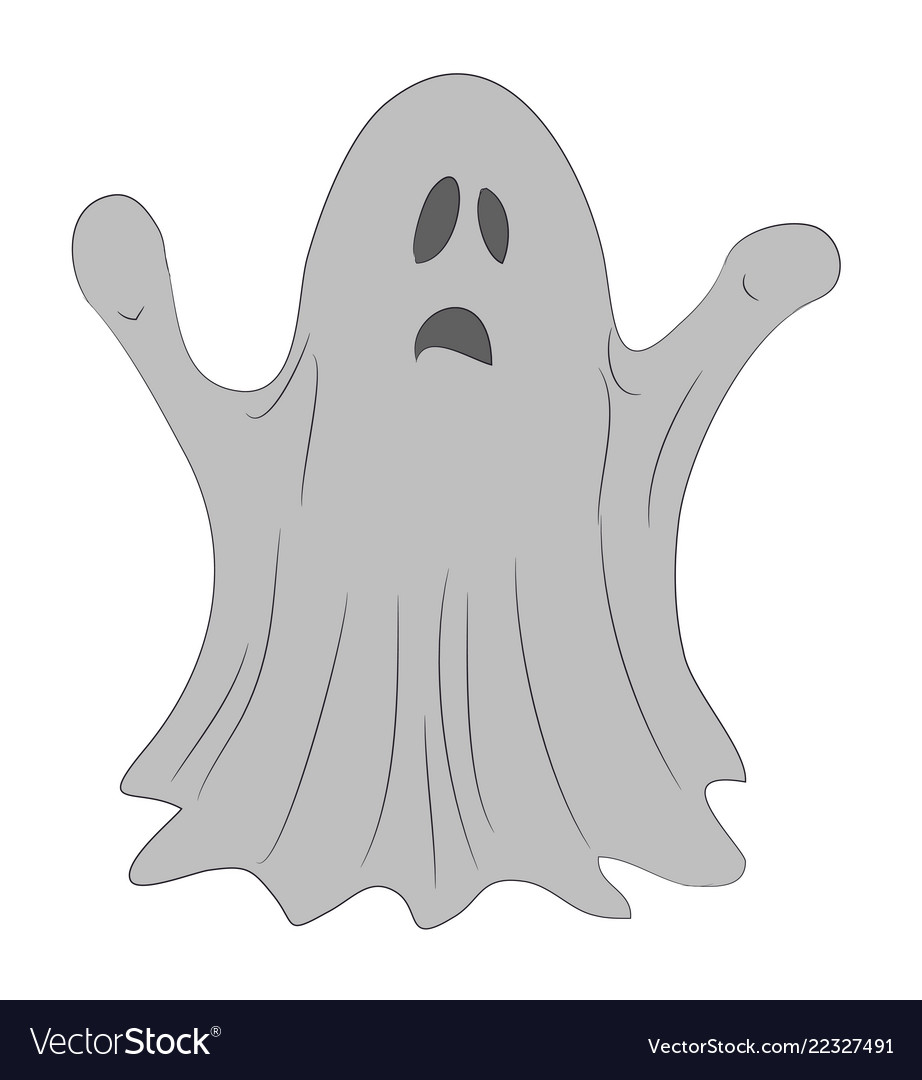 Ghost for halloween drawing Royalty Free Vector Image