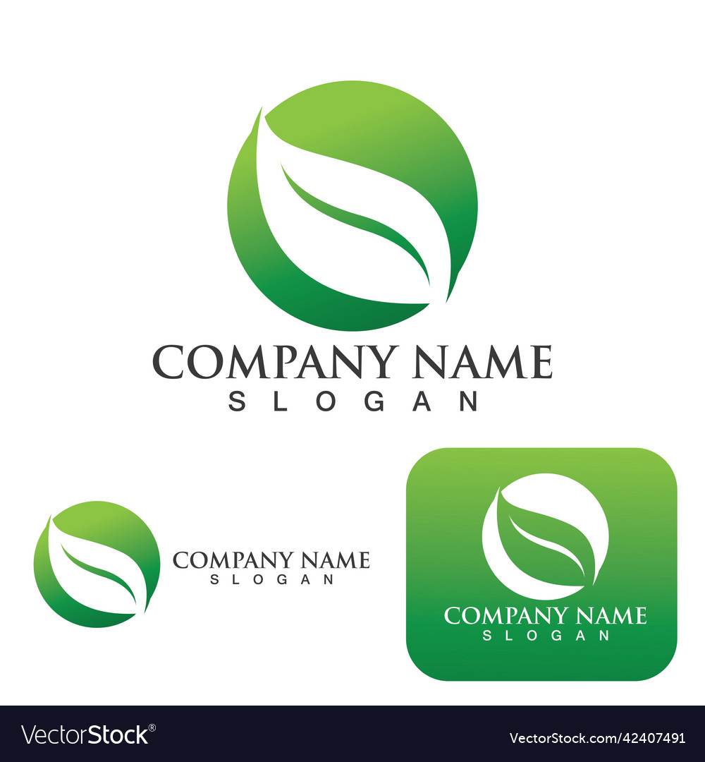 Green leaf ecology logo nature element Royalty Free Vector