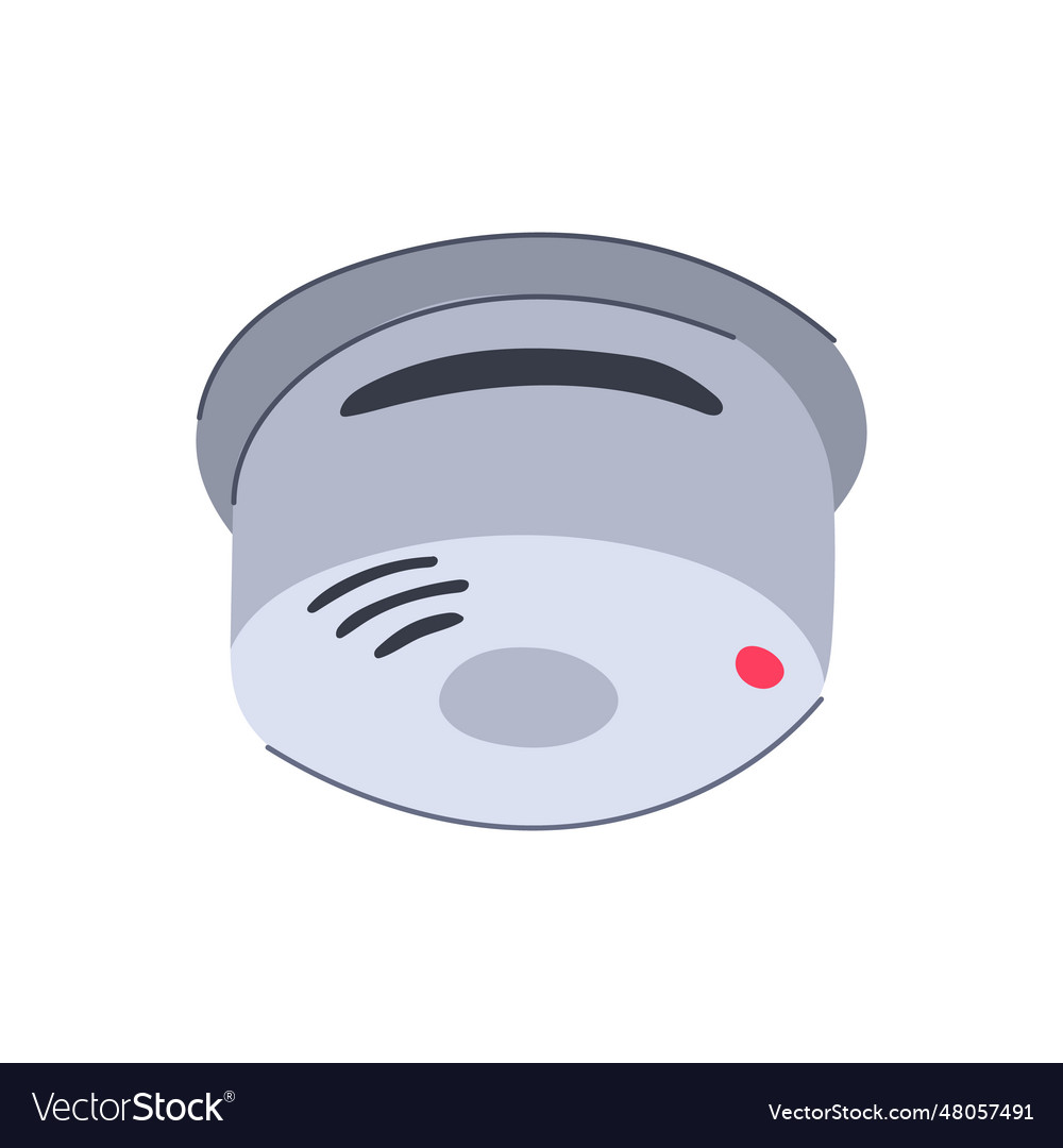 Home smoke detector cartoon