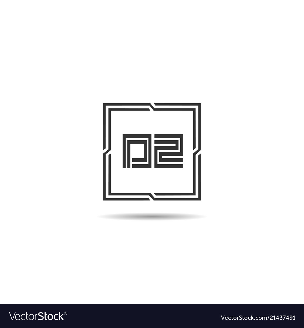 Initial letter dz logo template design