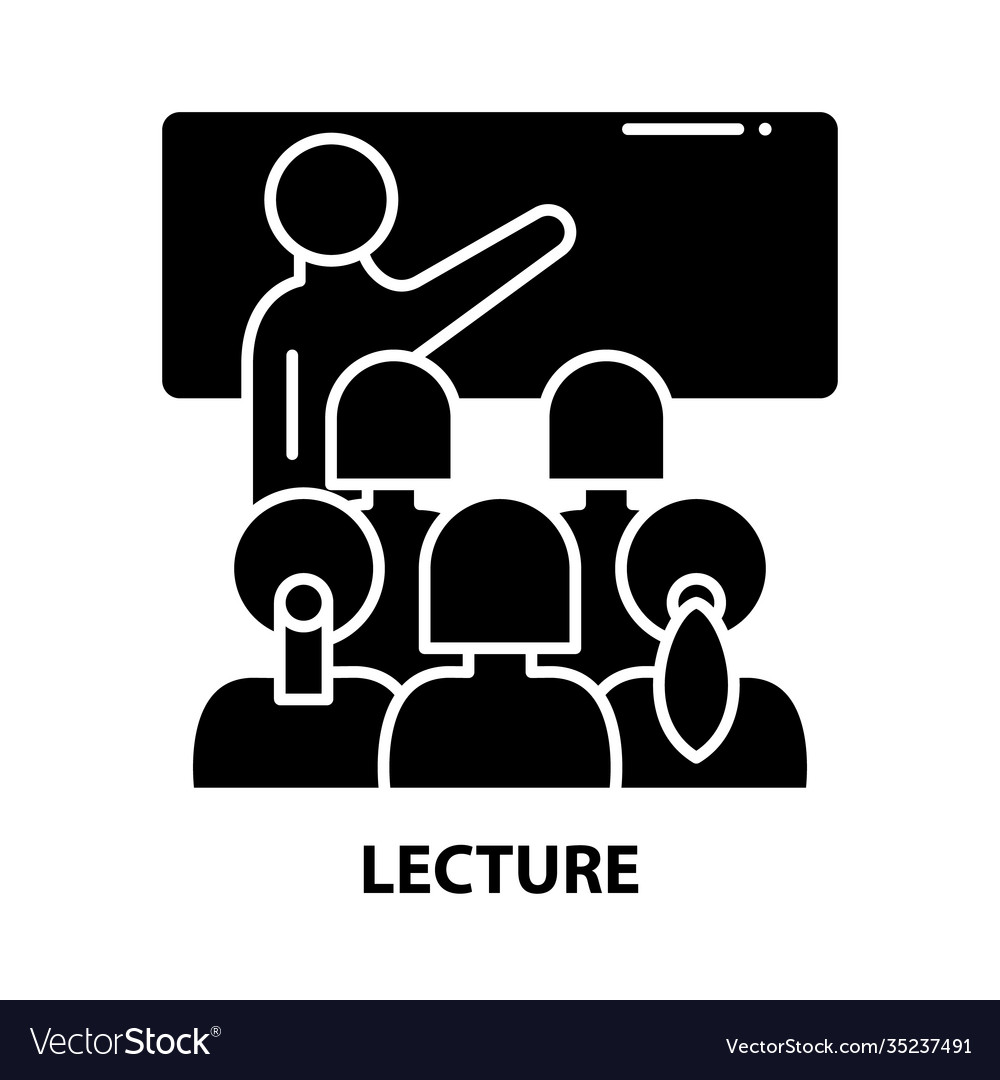 Lecture Icon - Editable Sign