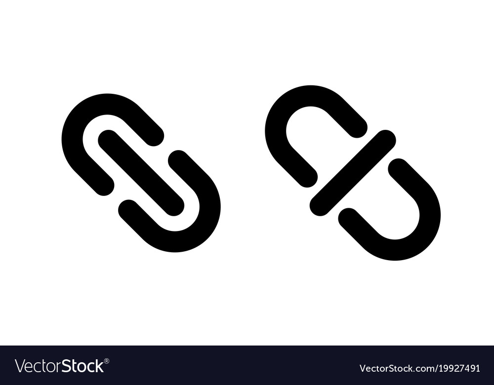 Link and unlink icons lock unlock chain symbol