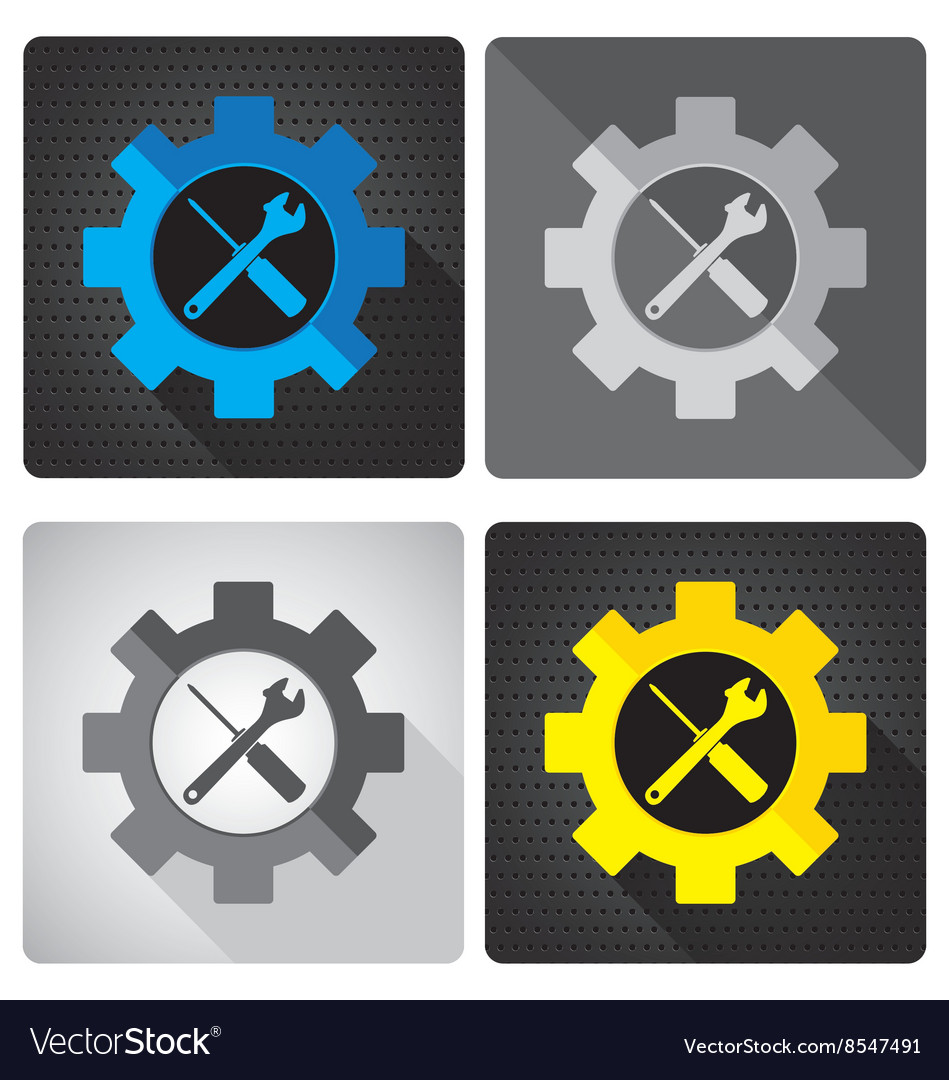 Object tool and colorful icon design screwdriver