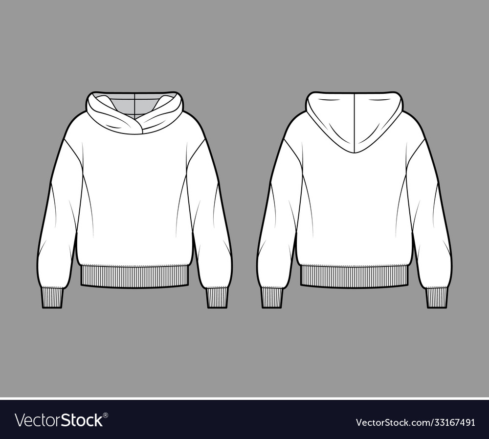 Übergroße Baumwollfleece Hoodie technische Mode