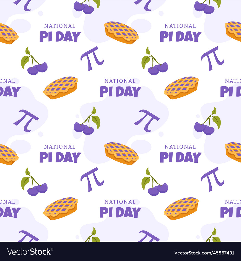 Pi day seamless pattern design with mathematical vector image Pi day seamless pattern design with mathematical