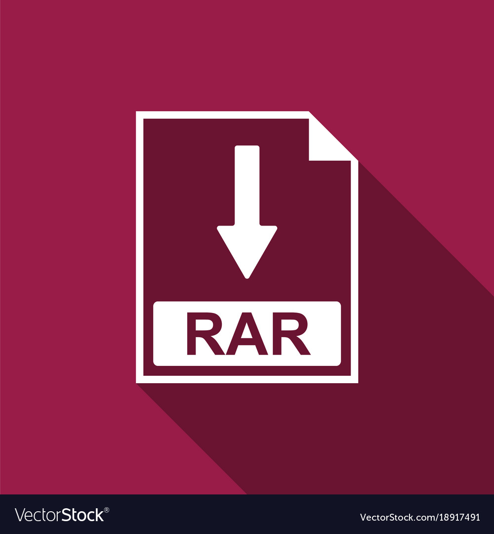 Rar file document icon download button