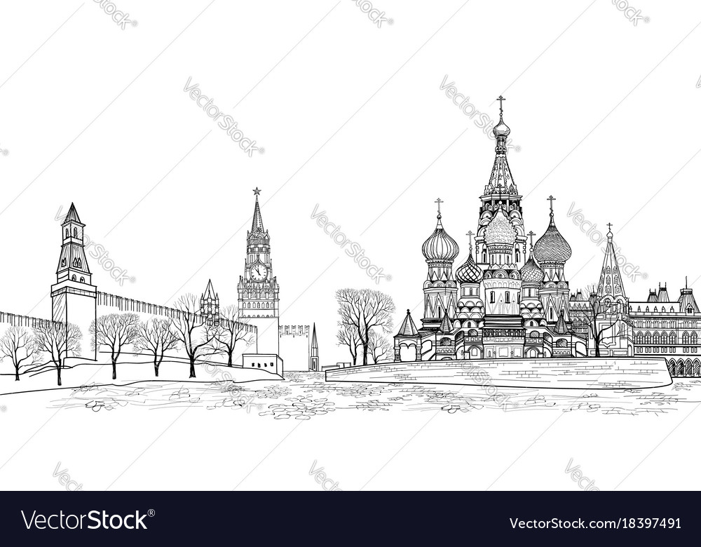 Red square view moscow russia travel