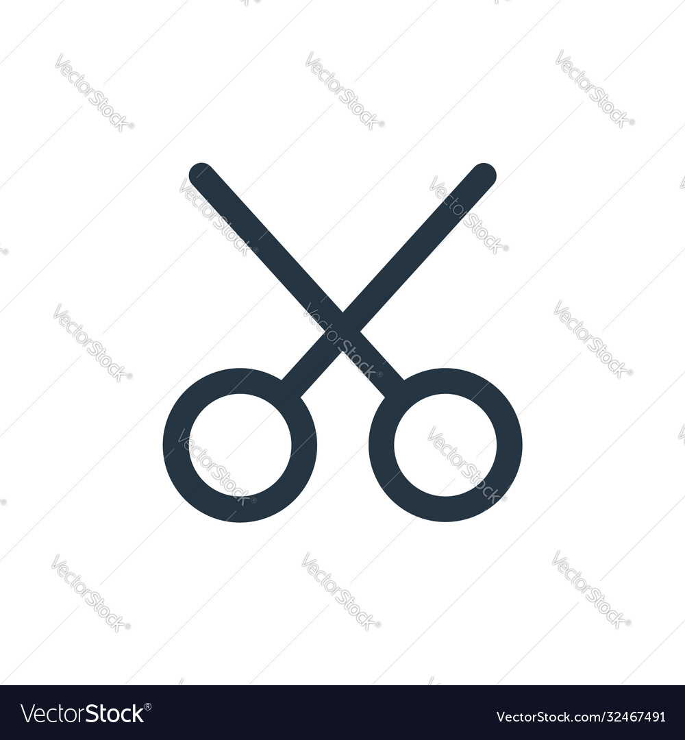 Scissors icon editable stroke vector image Scissors icon editable stroke