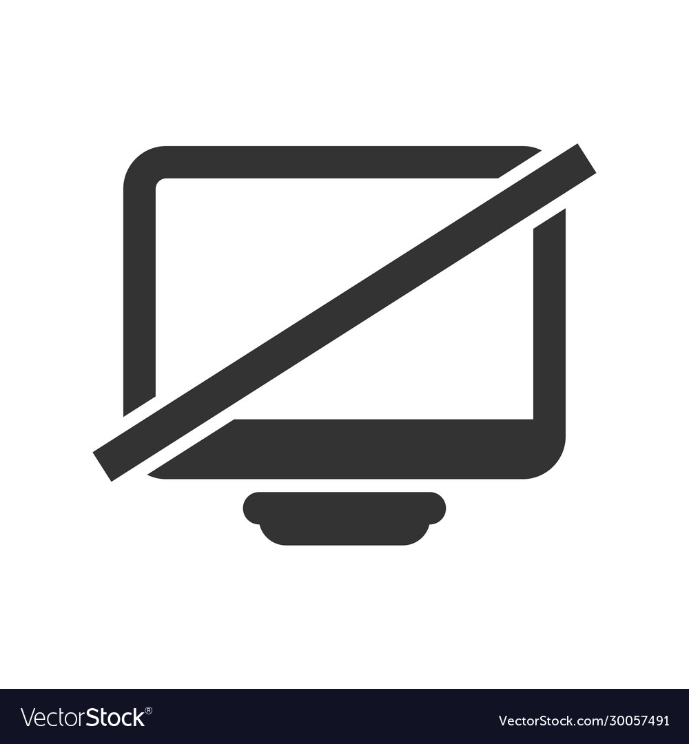 Screen off icon Royalty Free Vector Image - VectorStock