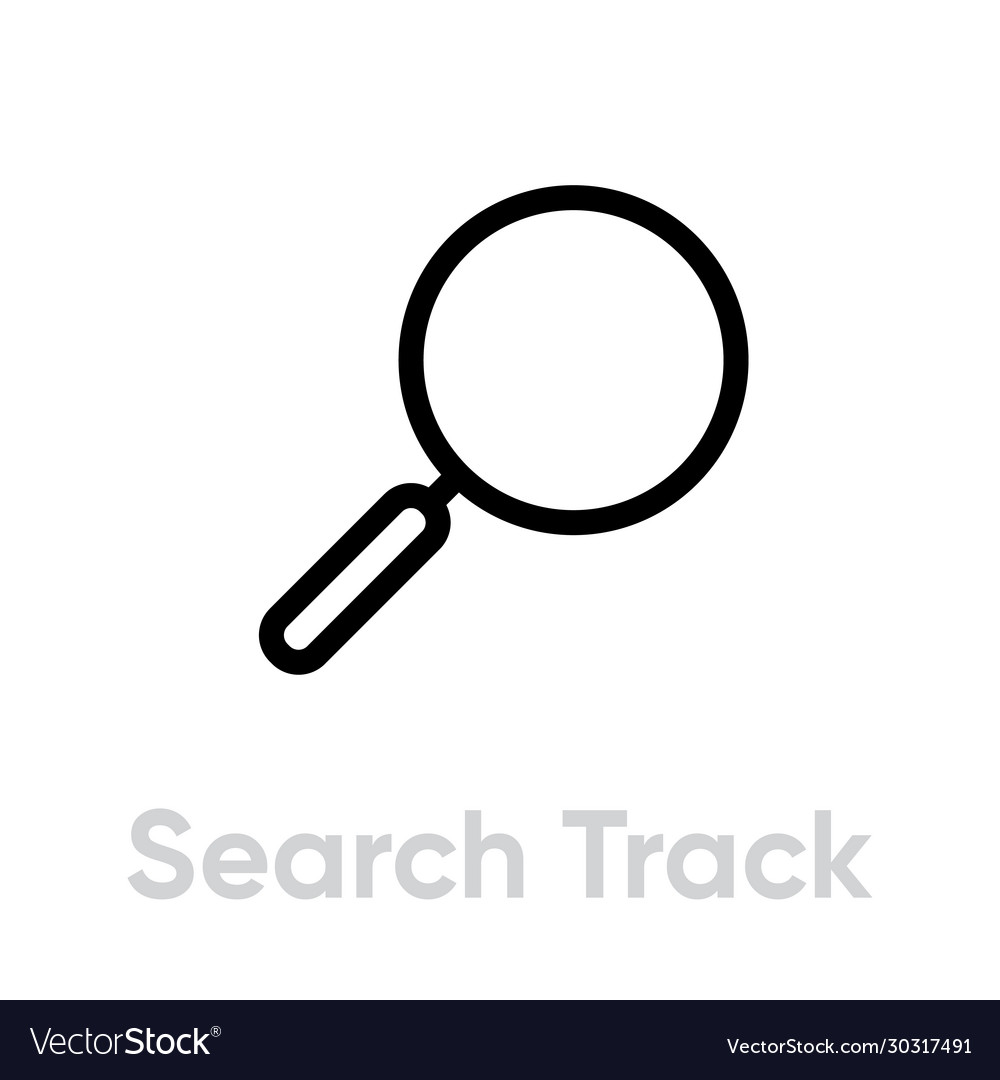 Search track icon editable stroke