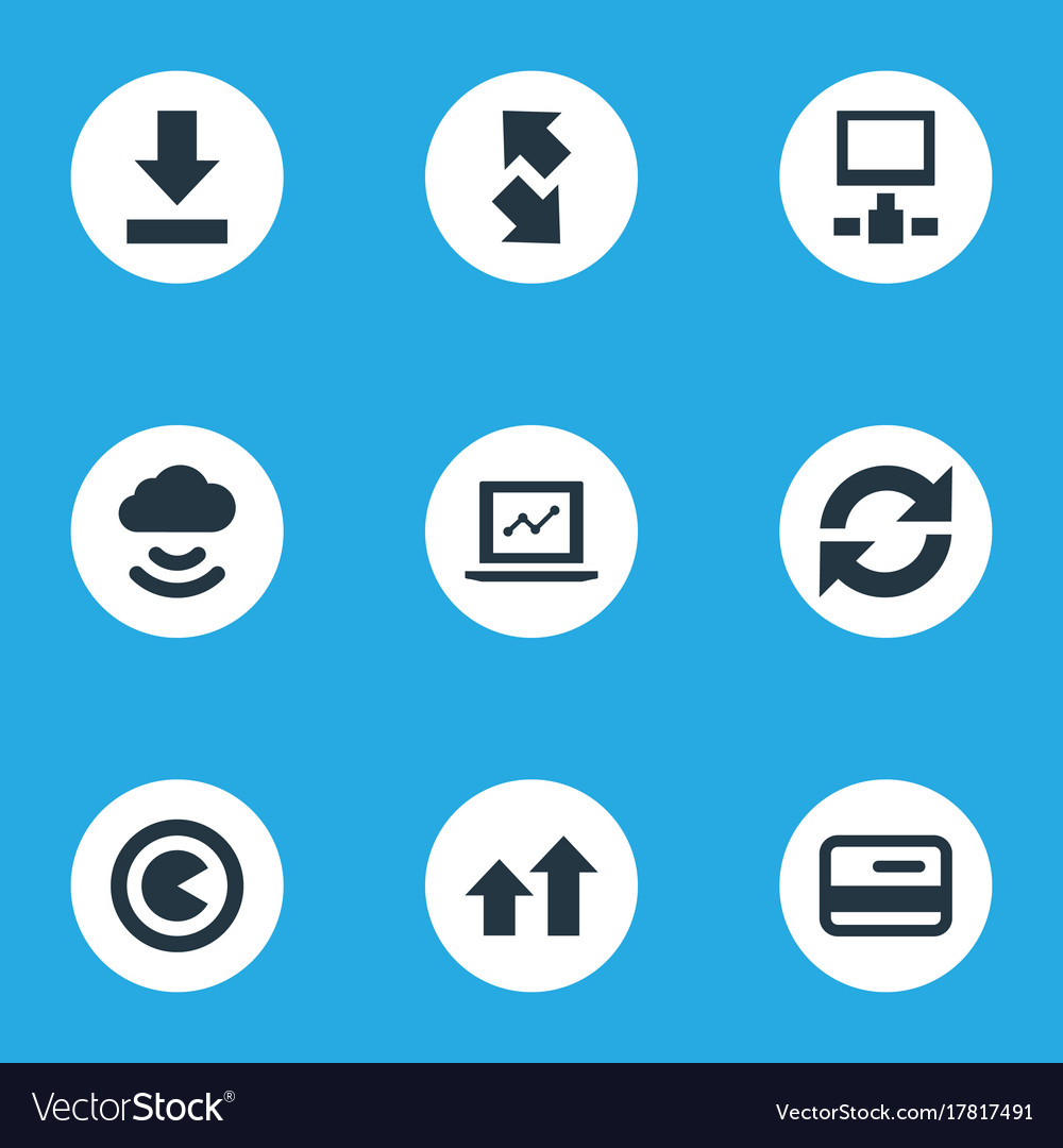 Set of simple analysis icons