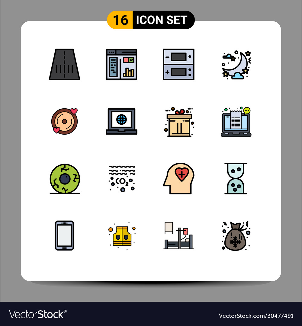 User interface pack 16 basic flat color filled