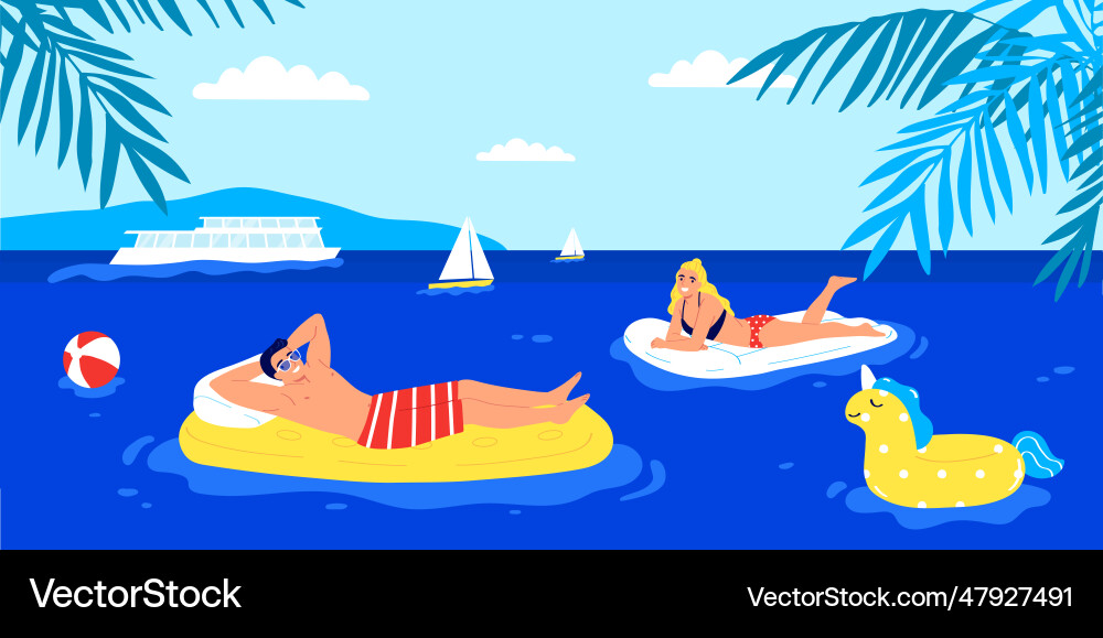 Vacation flat Royalty Free Vector Image - VectorStock