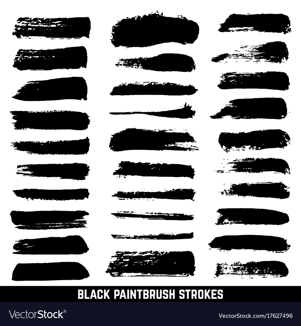 Artistic ink paint blob brushes inked Royalty Free Vector