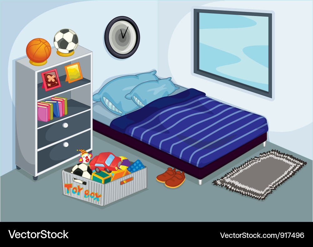 Childrens Bedroom Royalty Free Vector Image Vectorstock