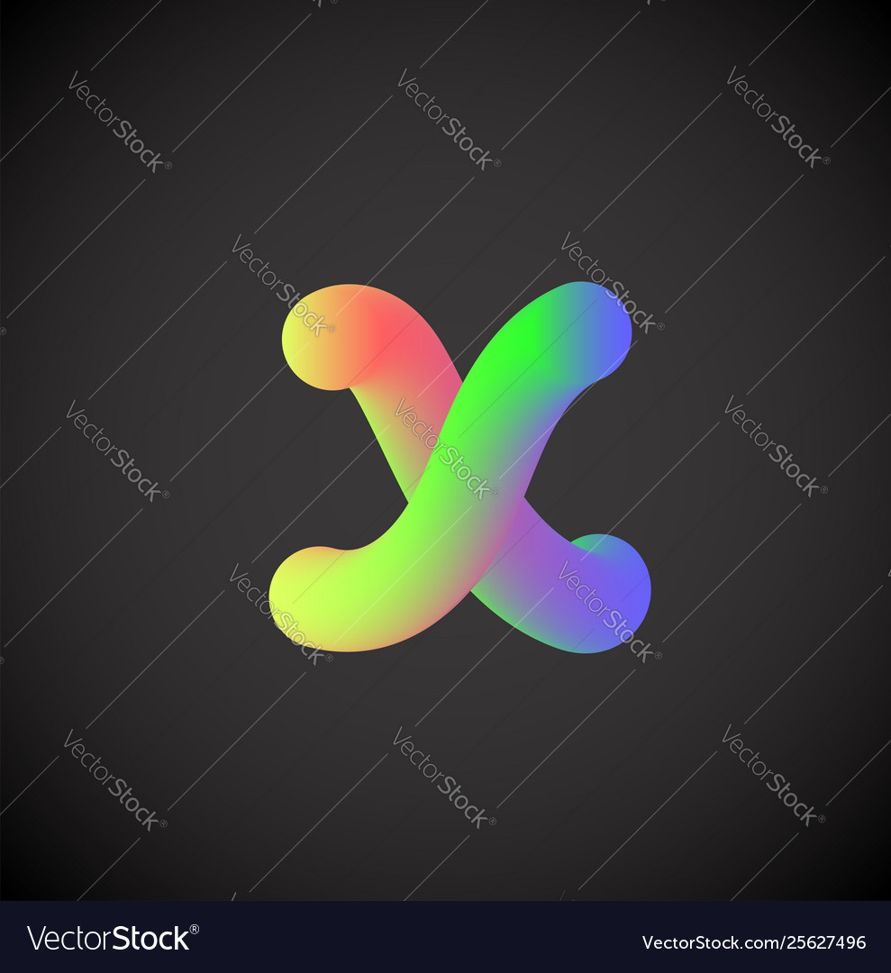 Colorful character from a font set