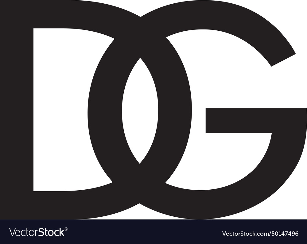 Dolce and gabbana logo d g Royalty Free Vector Image