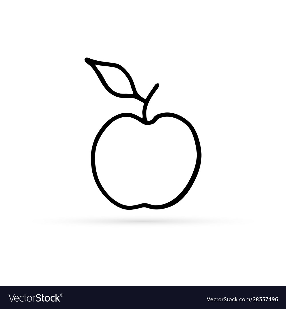 Apple sketch for kids 