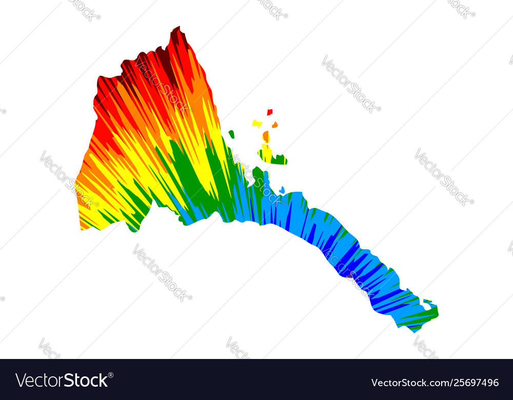 Eritrea - map is designed rainbow abstract vector image Eritrea - map is designed rainbow abstract