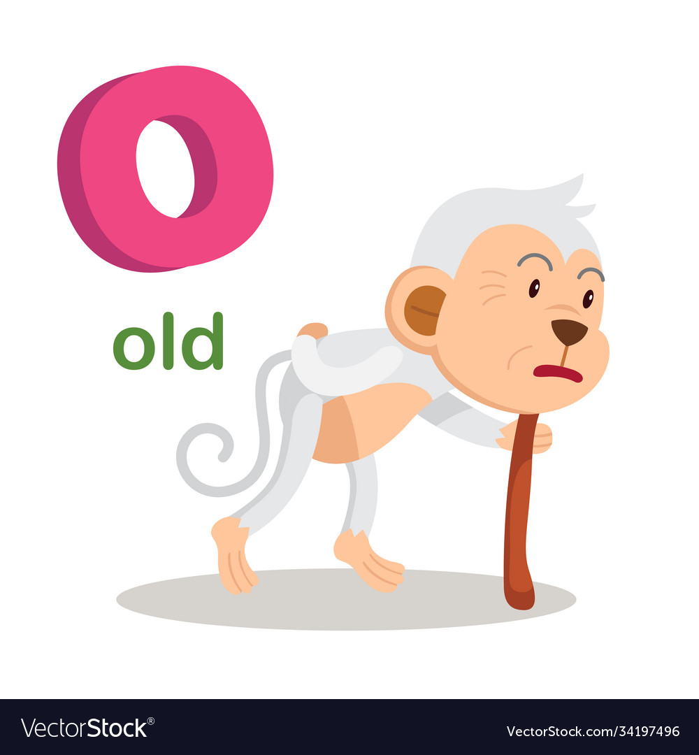 Isolated alphabet letter o old Royalty Free Vector Image