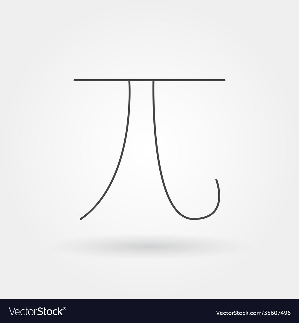 Phi equation single isolated icon with modern Vector Image
