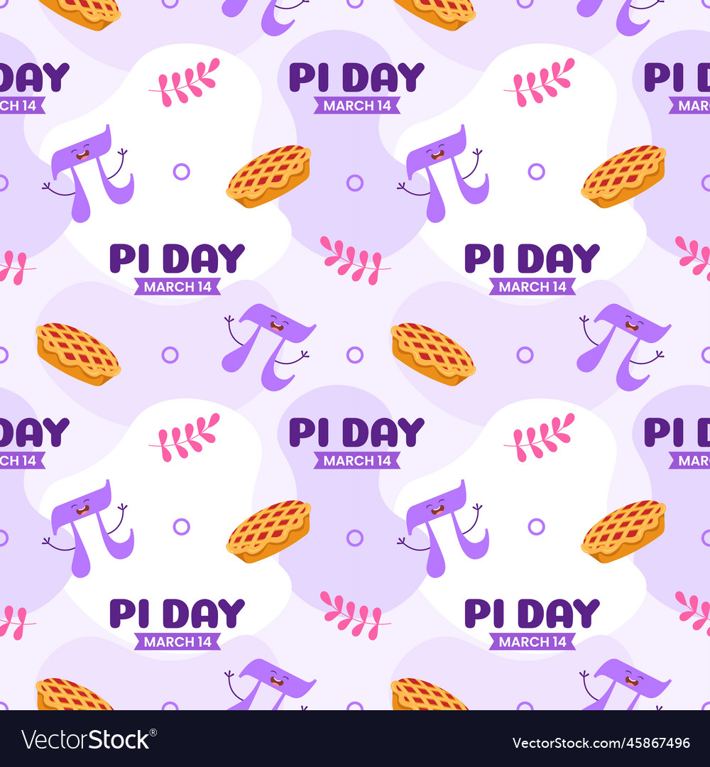 Pi day seamless pattern design with mathematical vector image Pi day seamless pattern design with mathematical