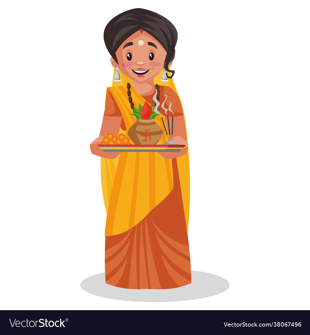 Priestess cartoon character Royalty Free Vector Image