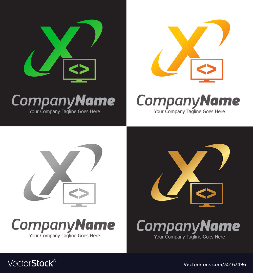 Programming code and computer monitor logo