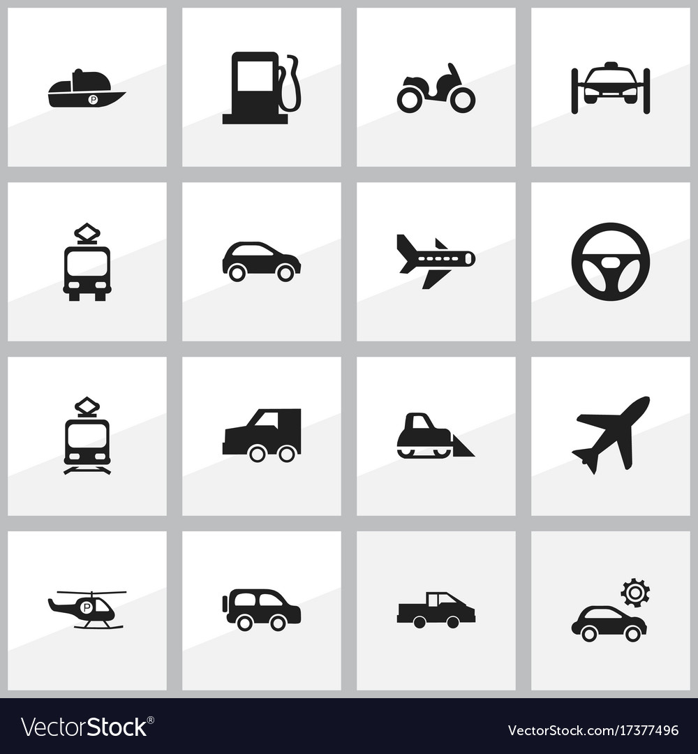 Set of 16 editable shipment icons includes