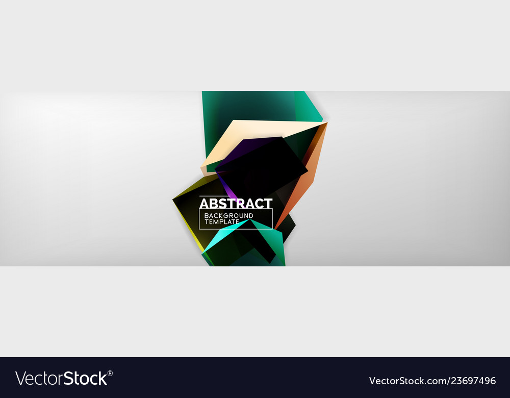 Triangular 3d geometric shapes composition