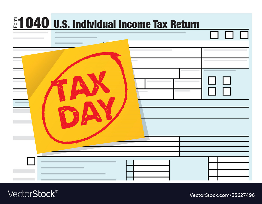 United states tax day theme Royalty Free Vector Image