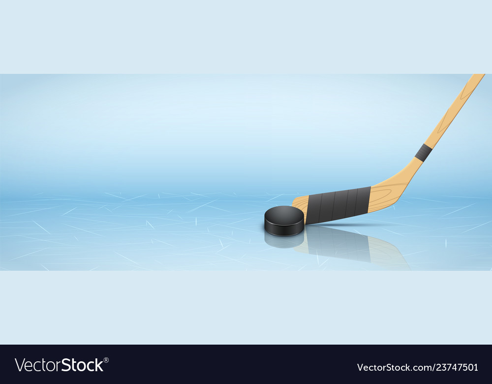 Banner template of ice hockey vector image Banner template of ice hockey