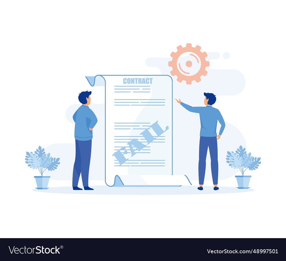 Cancellation of a contract termination Royalty Free Vector