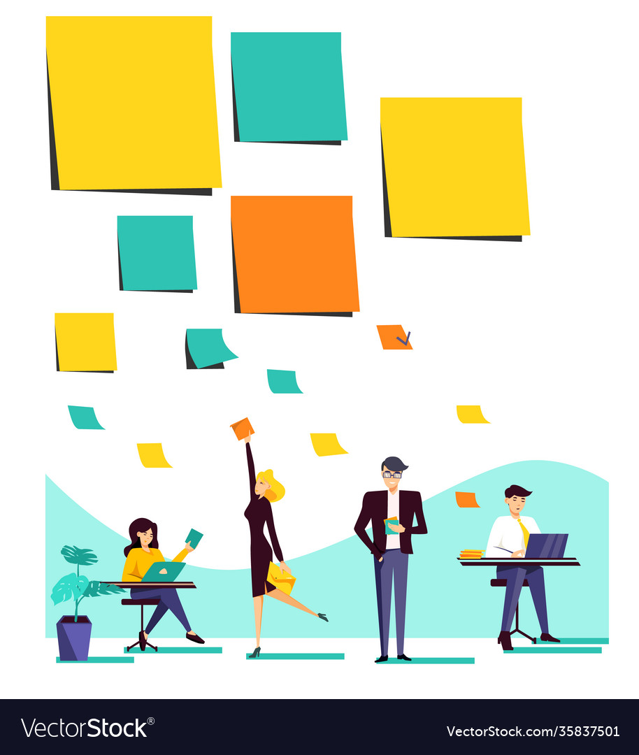 Colored stickers for tasks from large to small