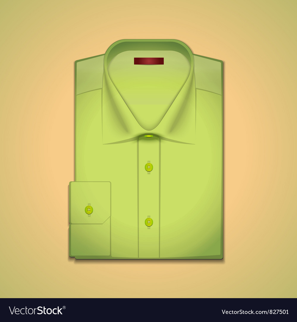 Green classic mens shirt