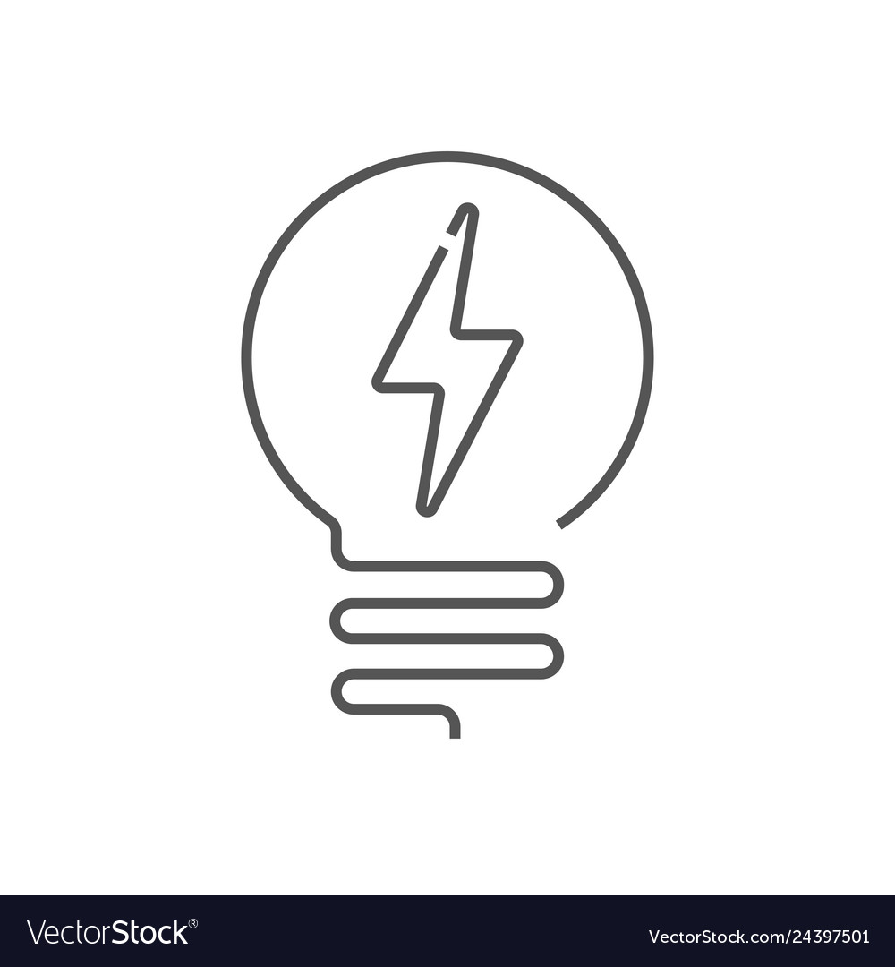 Light Bulb Line Icon - Idea & Innovation