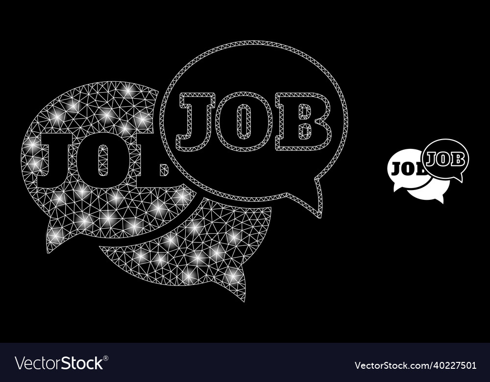 Mesh net job forum messages with glare