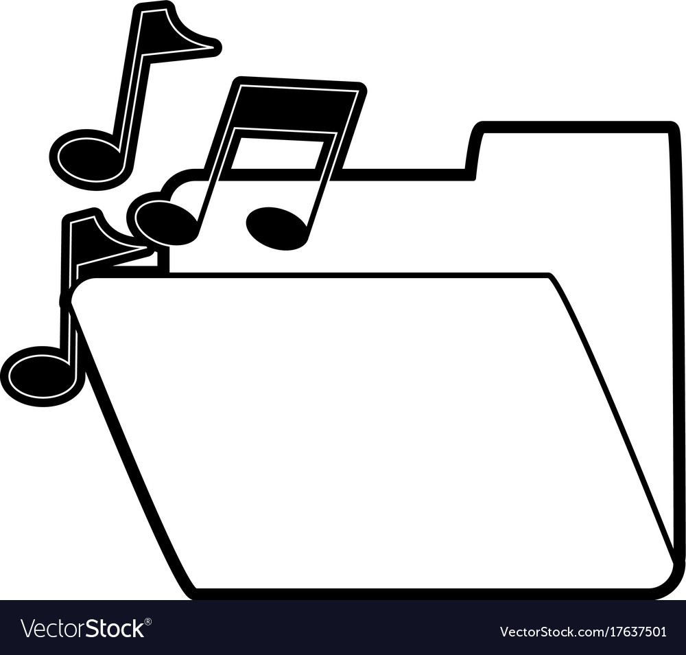 Music file folder icon image