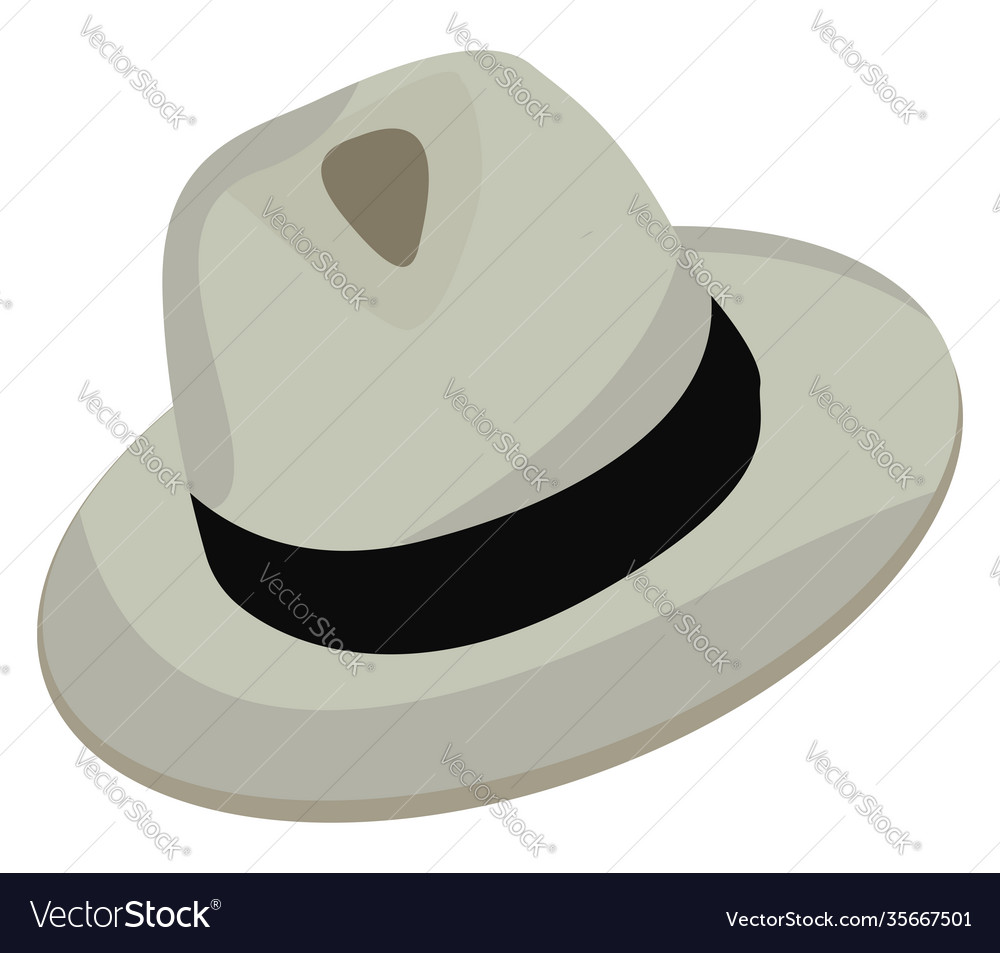 Old fashined hat on white background Royalty Free Vector