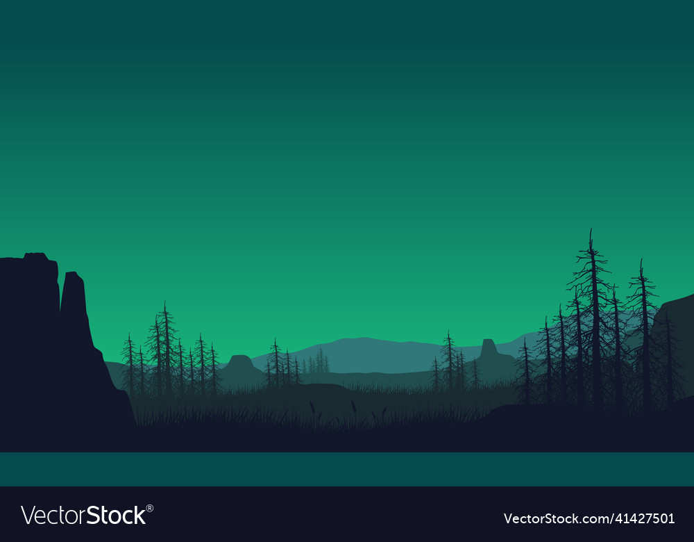 Realistic view of cliffs and mountains from Vector Image Realistic view of cliffs and mountains from
