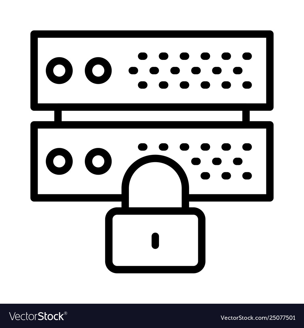 Secure server vector image Secure server